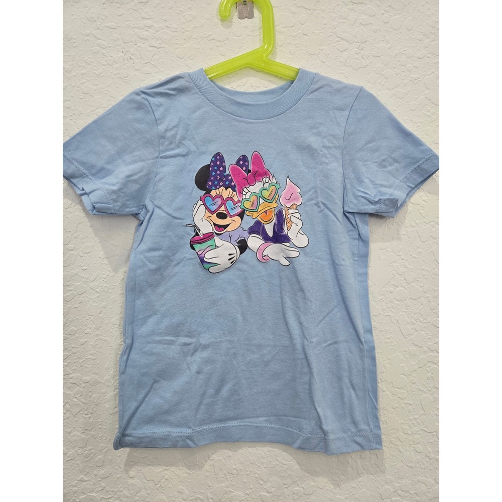 NWOT Port & Company Disney Minnie Mouse Daisy Duck Light Blue Graphic Tee 4T